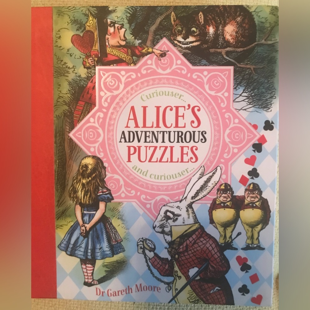 Alice’s Adventurous Puzzles mini word puzzle book new unused hardcover